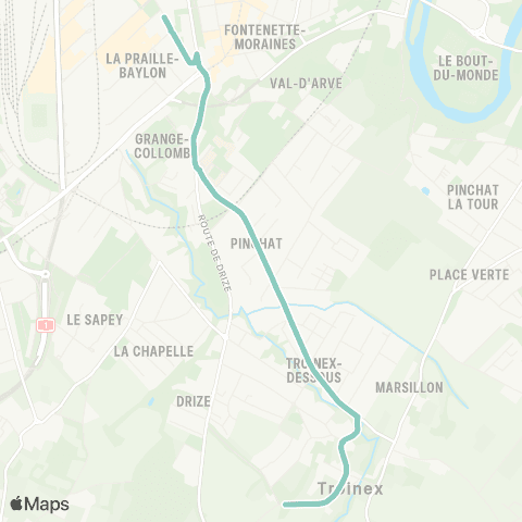 tpg - Transports publics genevois Troinex, ville - Carouge GE, Tours map
