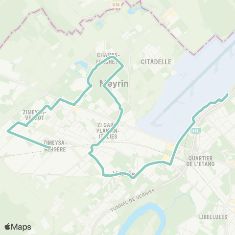 tpg - Transports publics genevois Genève-Aéroport, Terminal - Zimeysa, gare map