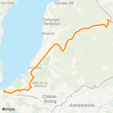 tpg - Transports publics genevois Gy, temple - Genève, Rive map