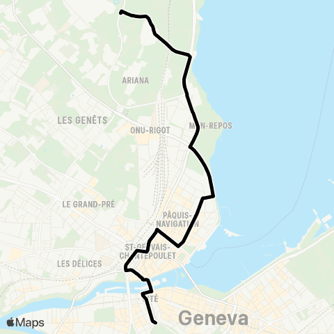 tpg - Transports publics genevois Genève, Place de Neuve - Pregny, Penthes map