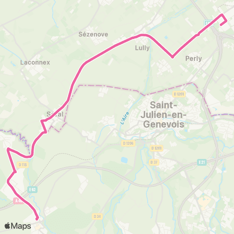 tpg - Transports publics genevois Plan-les-Ouates, ZIPLO - Viry, église map