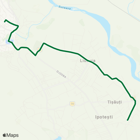 Transport Public Local Tișăuți - Colegiul Național Ștefan Cel Mare map