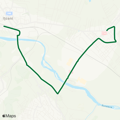 Transport Public Local Cinema - Gara De Nord Itcani map