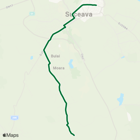 Transport Public Local Moara Carp - Teatrul Municipal map