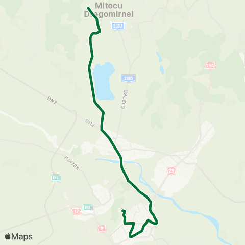 Transport Public Local Lipoveni - Zamca map