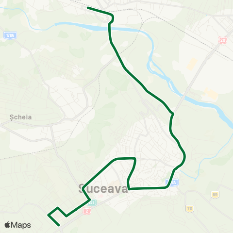 Transport Public Local Gara - Cartier Obcini map