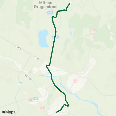 Transport Public Local Mitocași - Colegiul Național Ștefan Cel Mare map