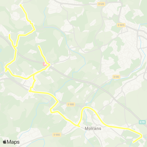 Transports du Pays Voironnais Reaumont le Guichard - Moirans Béghin map