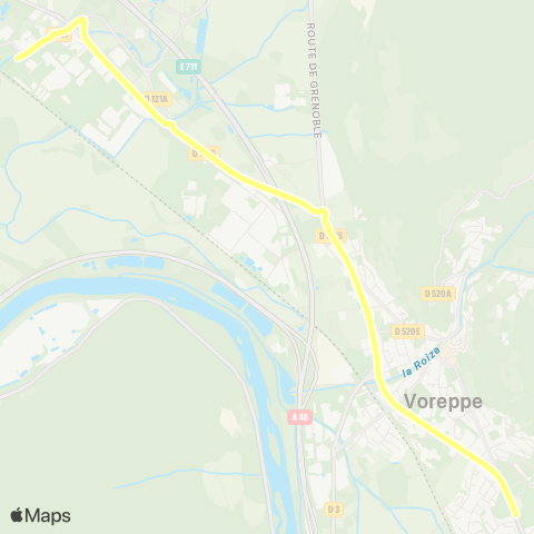 Transports du Pays Voironnais Voreppe Volouise - Moirans P. Béghin map