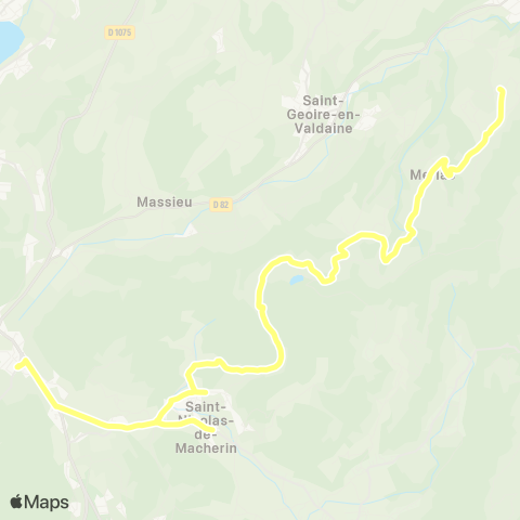 Transports du Pays Voironnais Merlas Picoudière - Chirens Collège map