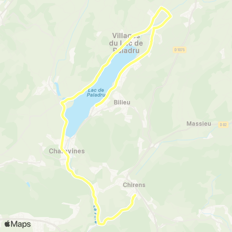 Transports du Pays Voironnais Montferrat le Verney - Chirens Collège map