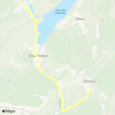Transports du Pays Voironnais Le Pin St Christophe - Chirens Collège map