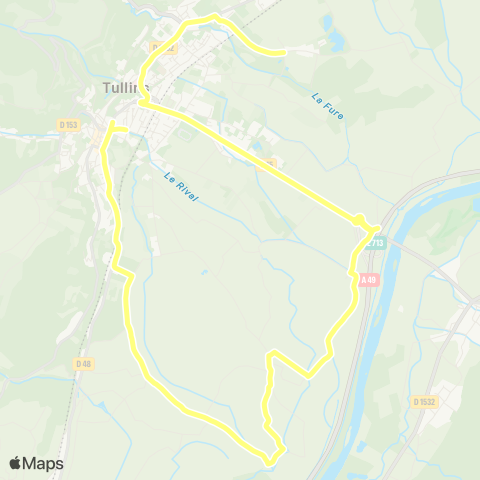 Transports du Pays Voironnais Tullins St J. Chepy - Collège Condorcet map