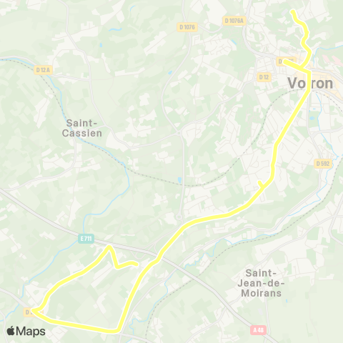 Transports du Pays Voironnais Moirans Petit Criel - la Garenne map