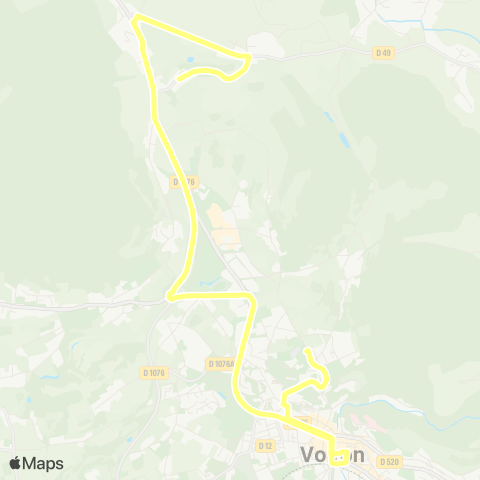 Transports du Pays Voironnais Voiron les Tuilieres - Voiron la Garenne map