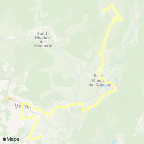 Transports du Pays Voironnais St Aupre GD Vivier - Coublevie Plan Menu map