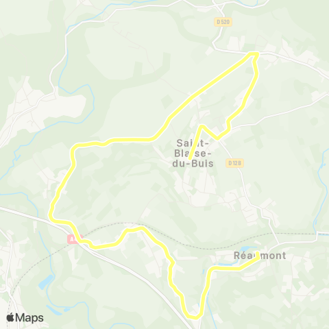 Transports du Pays Voironnais Reaumont Bourg - St Blaise Mairie map