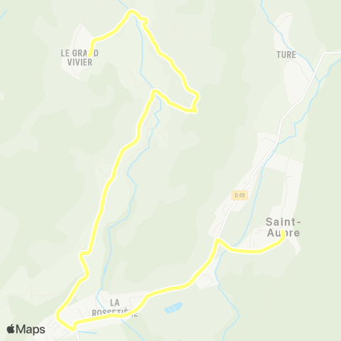 Transports du Pays Voironnais St Aupre GD Vivier - St Aupre Village map