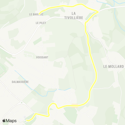 Transports du Pays Voironnais Coublevie Rte des Gorges - Rue du 11 Nov map