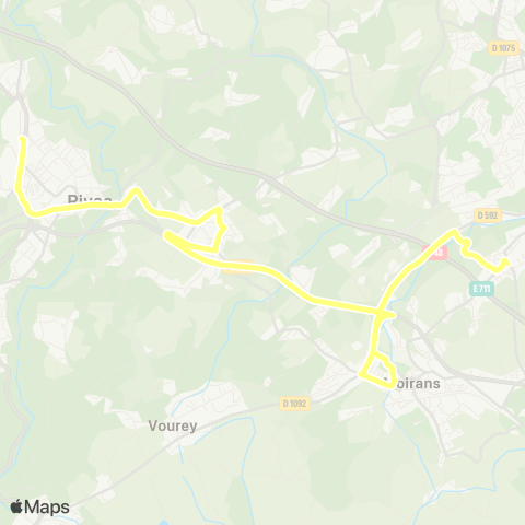 Transports du Pays Voironnais Rives Gare SNCF - St Jean Moirans Place map