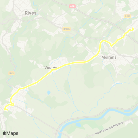 Transports du Pays Voironnais Tullins Condorcet - St Jean Place map