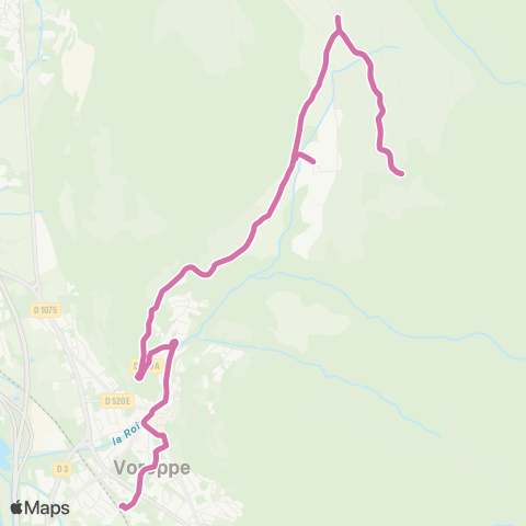 Transports du Pays Voironnais Pommier Pallachère - Voreppe Gare SNCF map