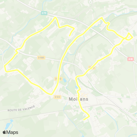 Transports du Pays Voironnais Moirans Petit Criel - Collège Vergeron map