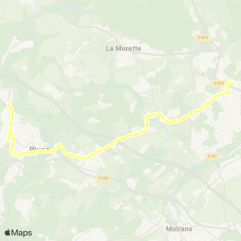 Transports du Pays Voironnais Rives Maladière - Voiron Brameret map