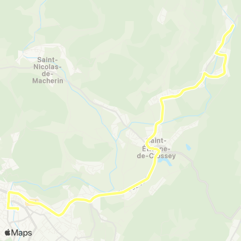 Transports du Pays Voironnais St Aupre Ture - Voiron Gare Sud map