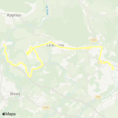 Transports du Pays Voironnais St Blaise Rte Murette - Voiron map