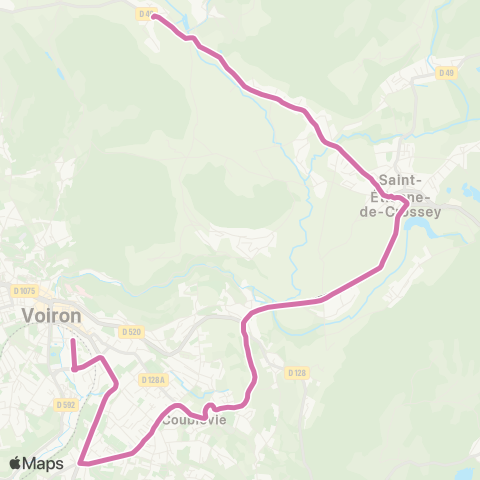 Transports du Pays Voironnais St Nicolas de M - Voiron map