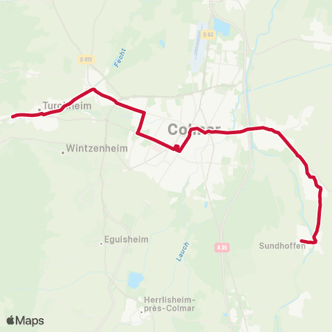 TRACE Sundhoffen – Ingersheim / Turckheim map