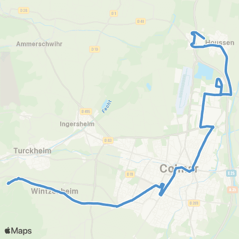 TRACE Wintzenheim – Houssen map