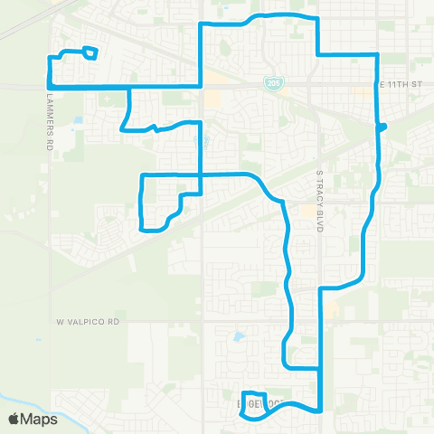 TRACER Bus Service Commuter Route G AM map