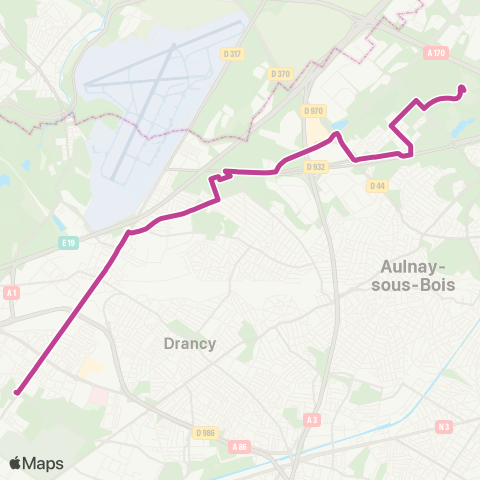 Île-de-France Mobilités Gare de Villepinte <> La Courneuve 8 mai 1945 map