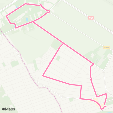 Île-de-France Mobilités Gare de Villeparisis Mitry-le-Neuf <> Gare de Villeparisis / Mitry-le-Neuf map