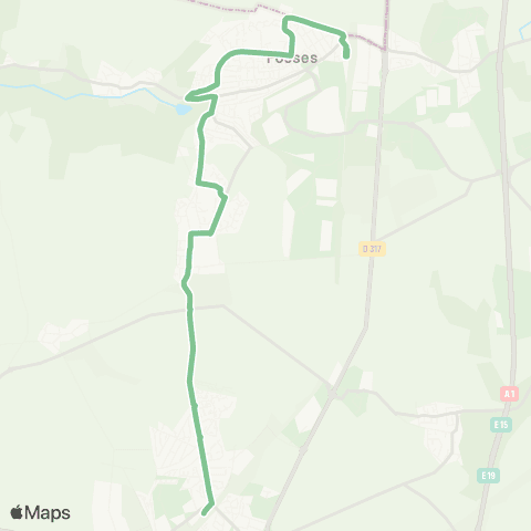 Île-de-France Mobilités Gare de Louvres <> Survilliers - Fossés map