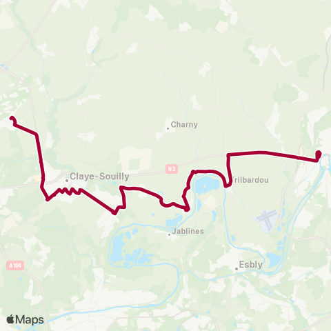 Île-de-France Mobilités Gare de Meaux (Dépose) <> Gare de Mitry-Claye map