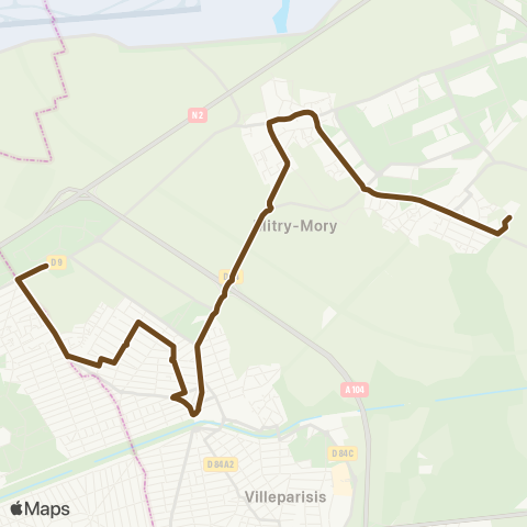 Île-de-France Mobilités Collège Langevin / Lycée Balzac <> Parc Corbrion map