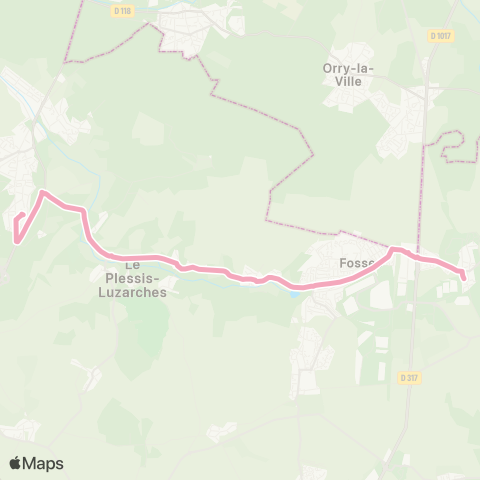 Île-de-France Mobilités Collège A. de Noailles / Lycée G. de Nerval <> Ctre Ville map