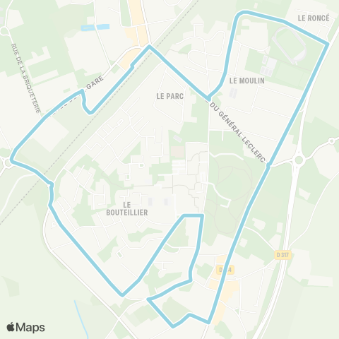 Île-de-France Mobilités Gare de Louvres <> Gare de Louvres map
