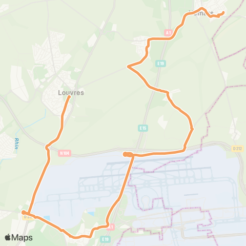 Île-de-France Mobilités Collège François Mauriac <> Les Mitelles map
