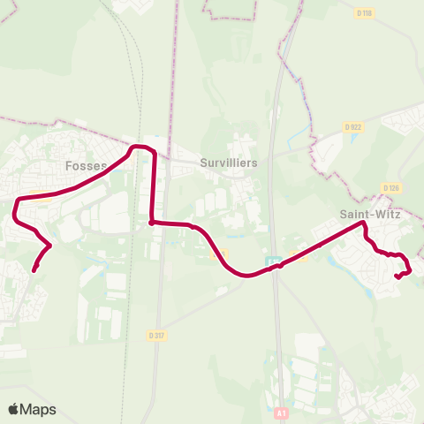 Île-de-France Mobilités Collège Françoise Dolto <> Treize Saules map
