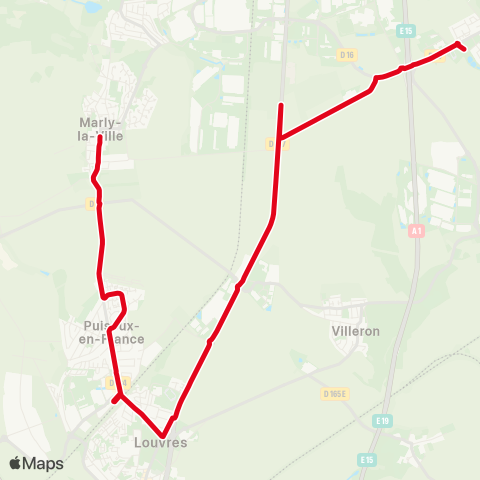Île-de-France Mobilités Lycée Léonard de Vinci <> Quatre Vents map