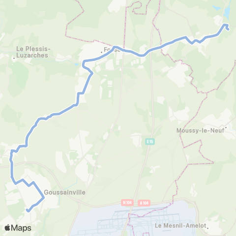 Île-de-France Mobilités Institut St-Dominique <> Sécurité Sociale map