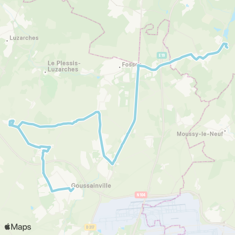 Île-de-France Mobilités Institut Saint-Dominique <> Rue Neuve map