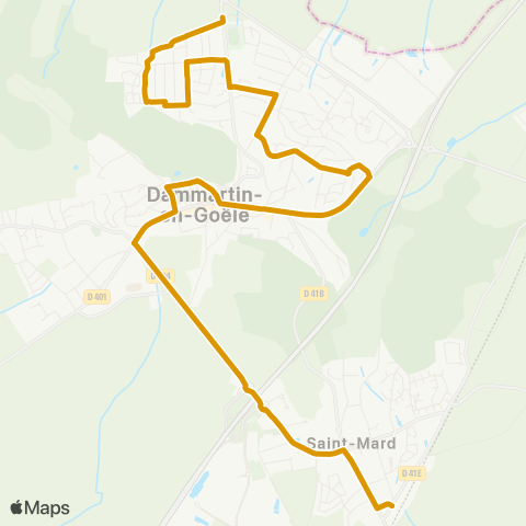 Île-de-France Mobilités Gare de Dammartin / Juilly / St-Mard <> Ctre Médical map