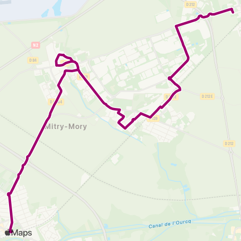 Île-de-France Mobilités Gare de Villeparisis / Mitry-le-Neuf <> Gare de Mitry-Claye map