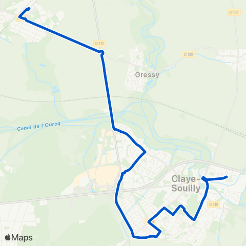 Île-de-France Mobilités Gare de Mitry-Claye <> Cimetière map