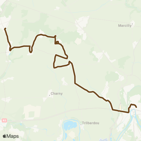 Île-de-France Mobilités Gare de Meaux (Dépose) <> Gare de Dammartin / Juilly / St-Mard map